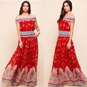 Off the-shoulder maxi dress